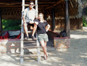 Jacqueline Kapur and Dilip Kapur at their beach house