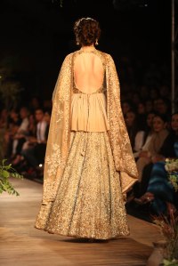 Backless wedding ensemble by Sabyasachi Mukherjee
