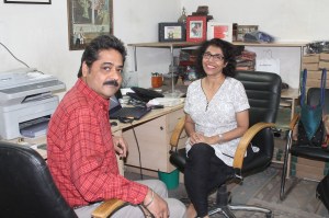 (L-R) Sunny Sharma and Poonam Nanda