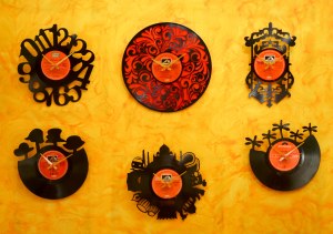 Vinyl record clocks by WorkshopQ